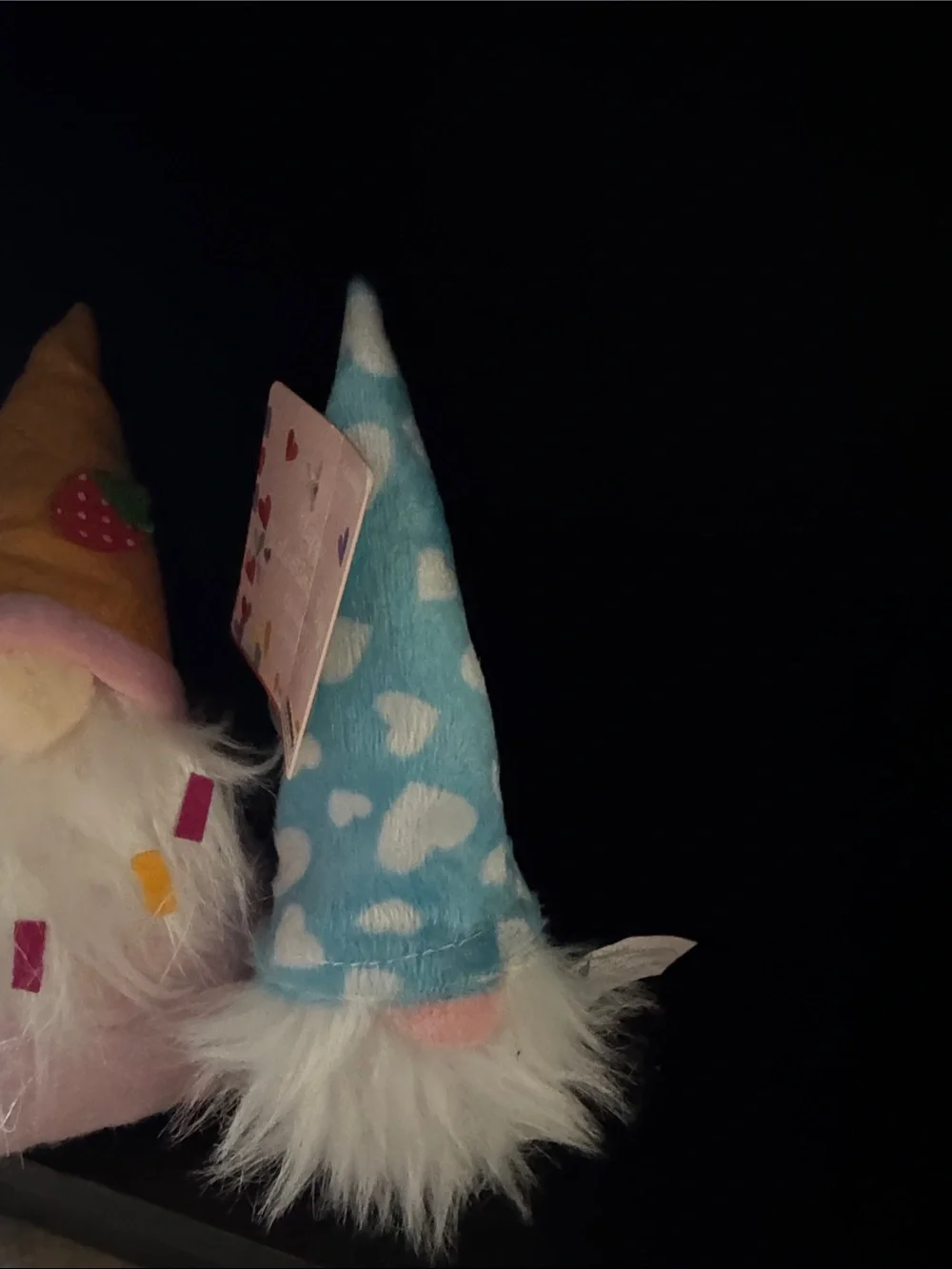 Kids Valentines Plush Gnome Set - Pink & Light Blue